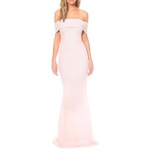 Katie May Legacy Off Shoulder Gown in Blush Size S